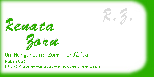 renata zorn business card